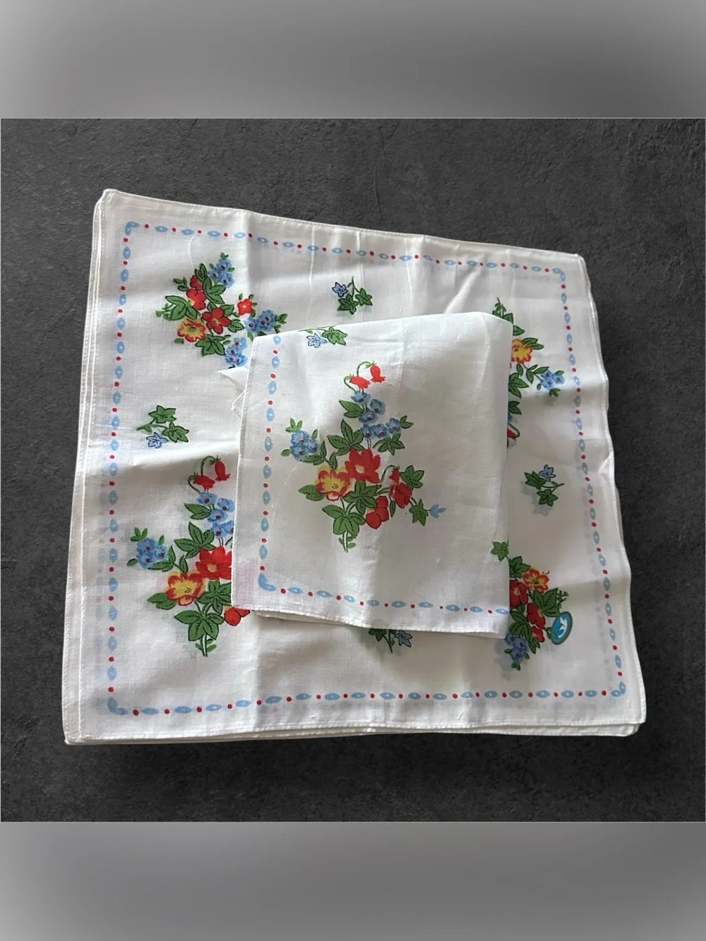 Set of 6 handkerchiefs 12 x 12 never used